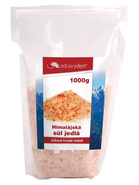 Sůl himalájská jedlá růžová HRUBĚ mletá 1000g