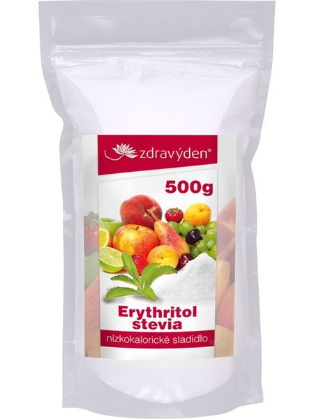 AKCE Erythritol, stevia nízkokalorické sladidlo 500g. Min. trvan. do 2.2.2026